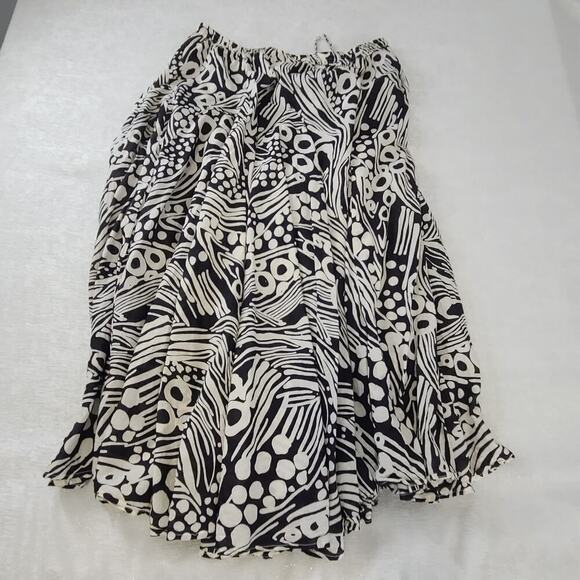 Grace Elements ladies maxi skirt white/black Size Large Boho artsy Peasant - Picture 3 of 8